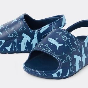Blue Shark Print Sandals - Toddler Size 9